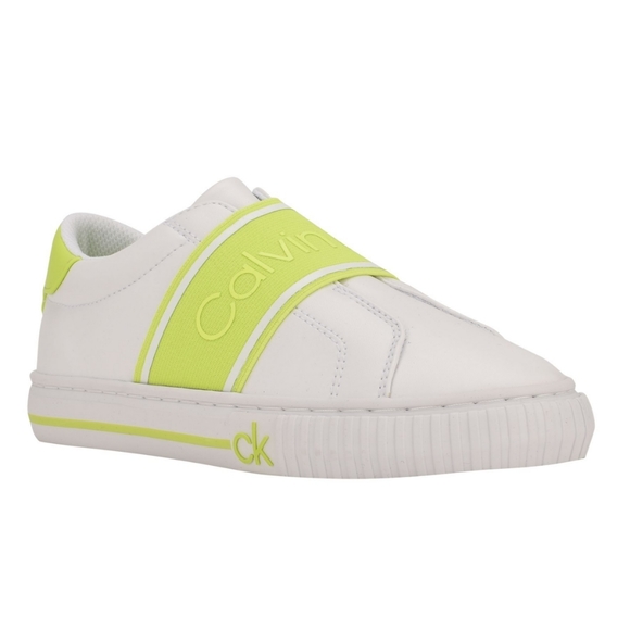 Calvin Klein Shoes - Description:   Chic slip-on sneakers with a logo strap across the vamp. Syntheti